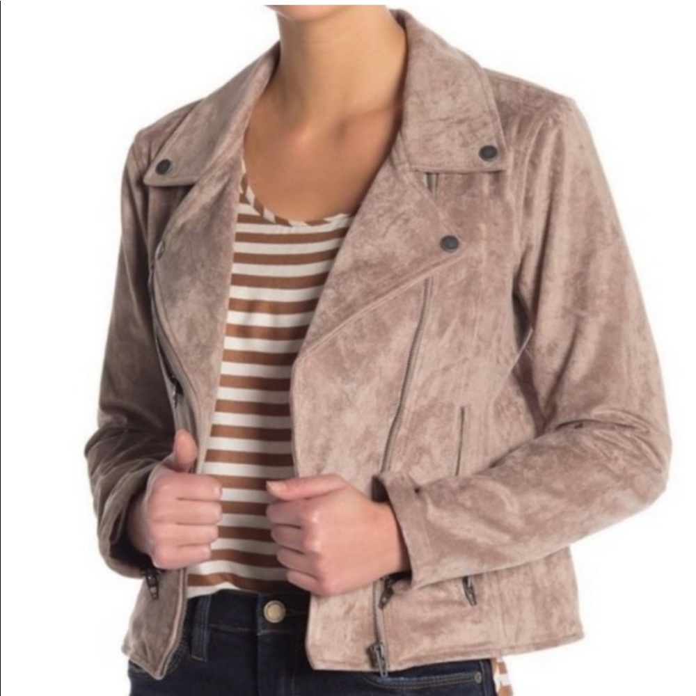 Tags removed but worn only once. Blank NYC M Taupe Faux Suede Jacket